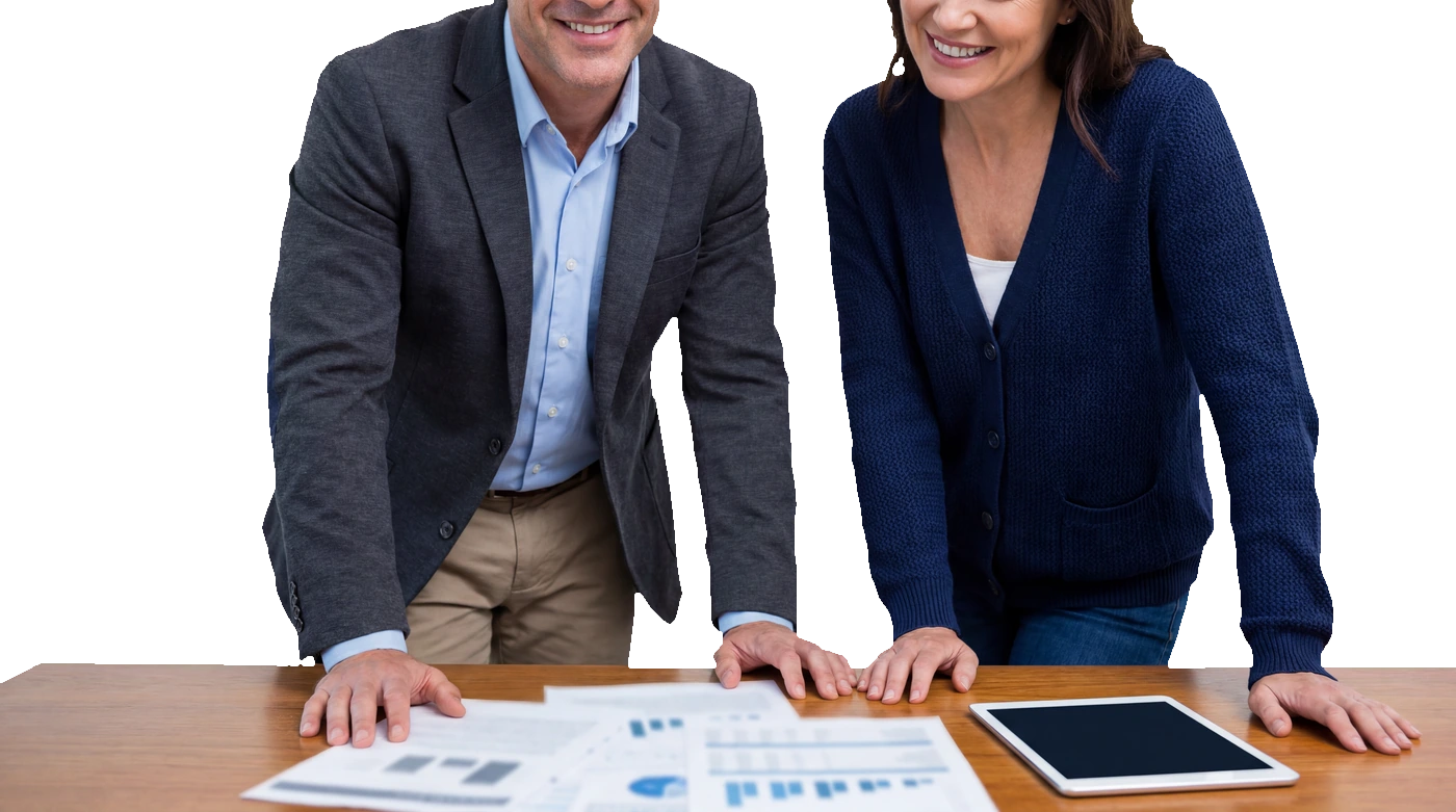 Account setup documents being reviewed